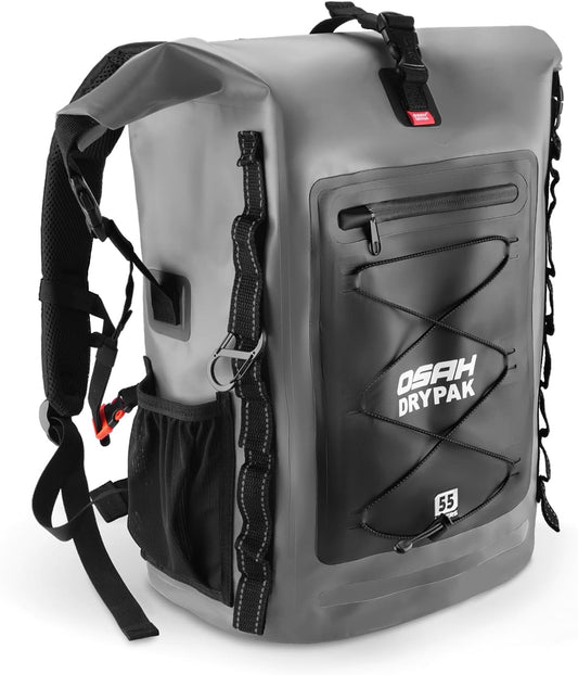 Waterproof Backpack Dry Bag 35L/55L/85L – Heavy Duty Roll-Top Hiking Backpack for Travel, Kayaking, Boating, Camping, Rafting and Fishing