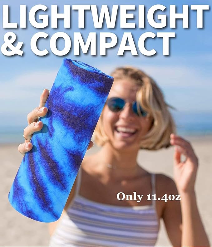 Margelife Sand Proof Microfiber Beach Towels Adult –Quick Fast Dry Beach Oversized for Swim Pool Yoga Travel Blanket Essentials Lightweight Accessories Must Haves Women Gifts Blue Galaxy Turtle