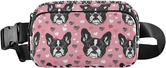 Kawaii French Bulldog Fanny Pack for Women Men Water Resistant Fashion Waist Packs with Adjustable Strap Belt Bag for Travel Workout Jogging Hiking 21219036