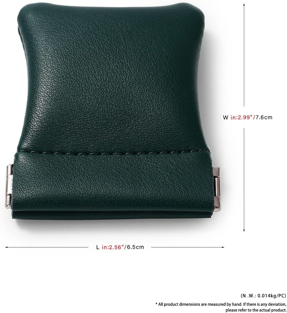 2 Pack PU Leather Slim Engagement Wedding Ring Pouch Leather Jewelry Pouch Christmas,Wedding Party Favor Gift Bag(Dark Green)