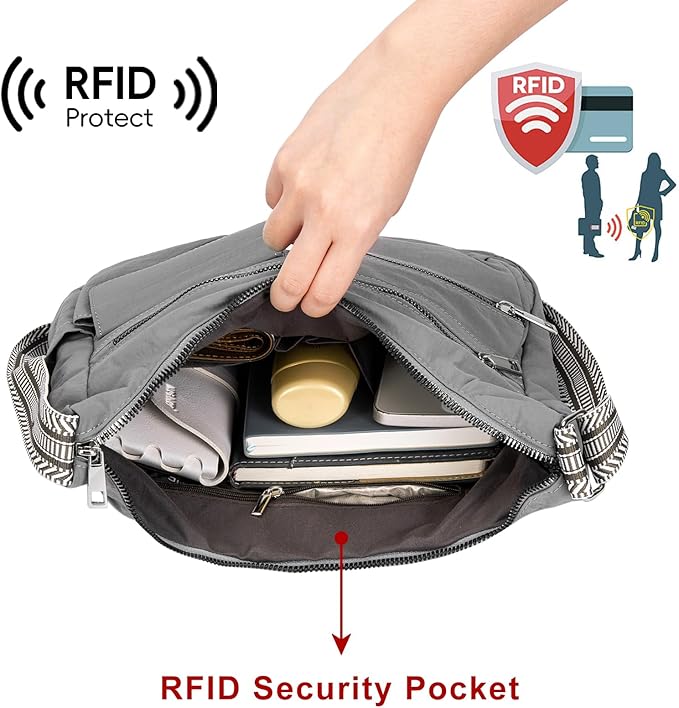 CLUCI Travel Purses for Women, Waterproof Nylon Crossbody Bags for Woman Trendy, Anti Theft Shoulder Handbags for Ladies