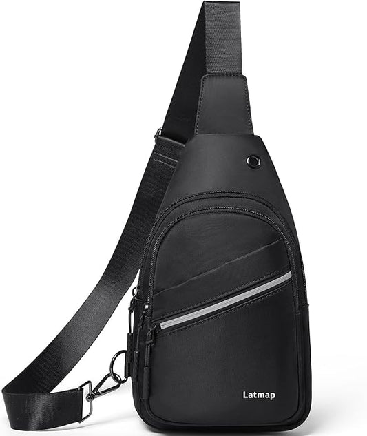 Sling Bag For Women Faux Leather Small Casual Daypack Backpack Fanny Pack Crossbody Chest Bags Purse