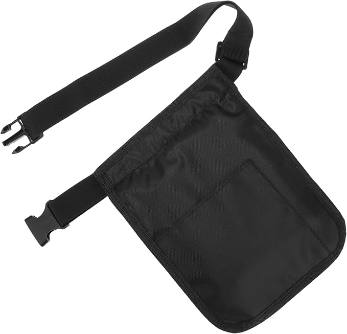 QWORK Medical Organizer Belt, Nurse Storage Bag Waist Bag Pouch for Medical Scissors Care Kit Tool, (Black, 10x7')