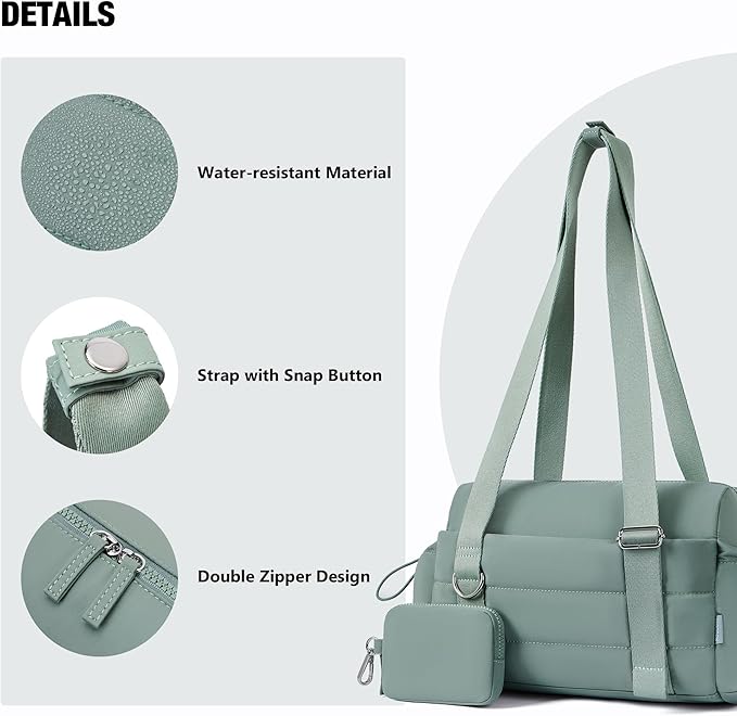 ROULENS Small Gym Bag for Women 2 Set Mini Gym Duffle Bag with Wet Compartment and Coin Wallet, Gym Tote Bag for Workout/Sport/Travel