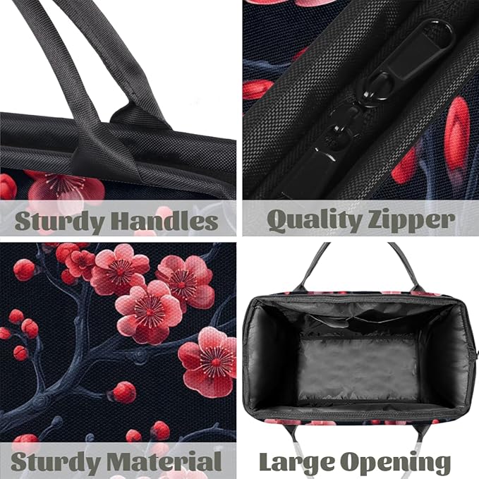 Plum Blossom Tree Overnight Weekender Bag for Women Men Travel Duffel Bags Waterproof Luggage Carry on Sports Yoga Gym Bag
