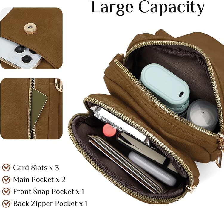 Fashion Small Crossbody Bags for Women Trendy Designer Cell Phone Purses Wallets with Card Holder Anti Theft Travel