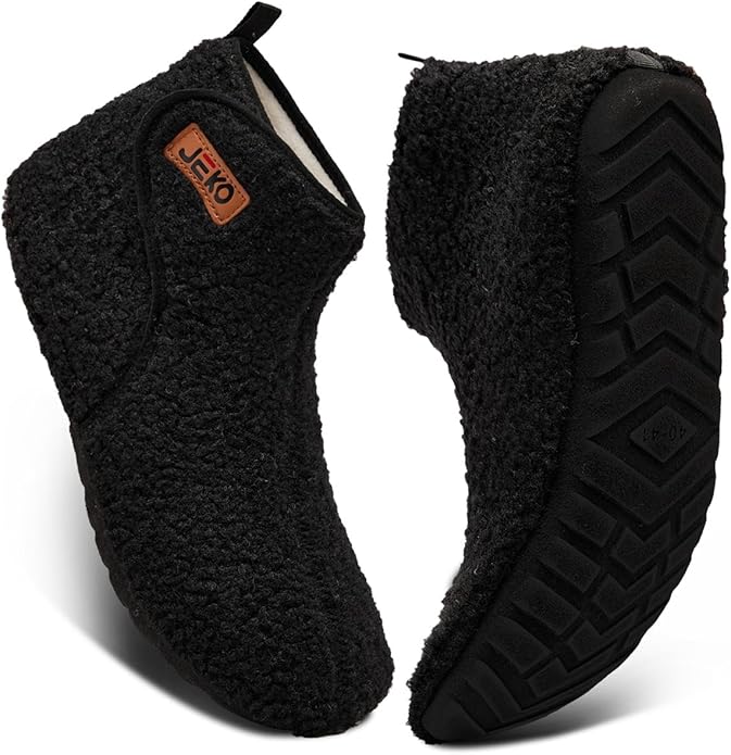 UUBARIS Bootie Slippers for Women Men Furry Warm House Sock Shoes For Indoor Outdoor Travel