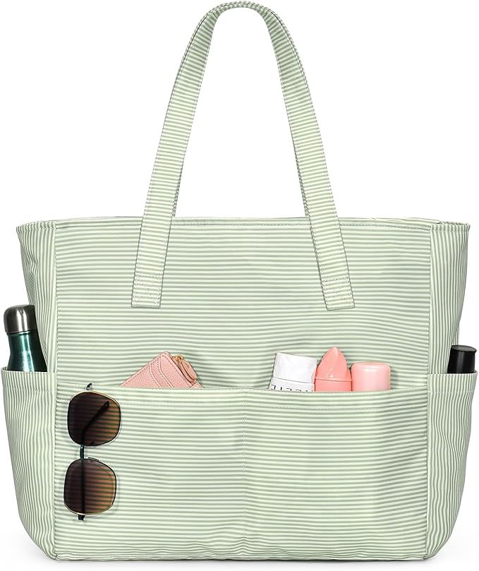 oscaurt Beach Bags for Women Large Waterproof Sandproof Beach Tote Swim Pool Bag with Zipper for Travel Vacation Essentials
