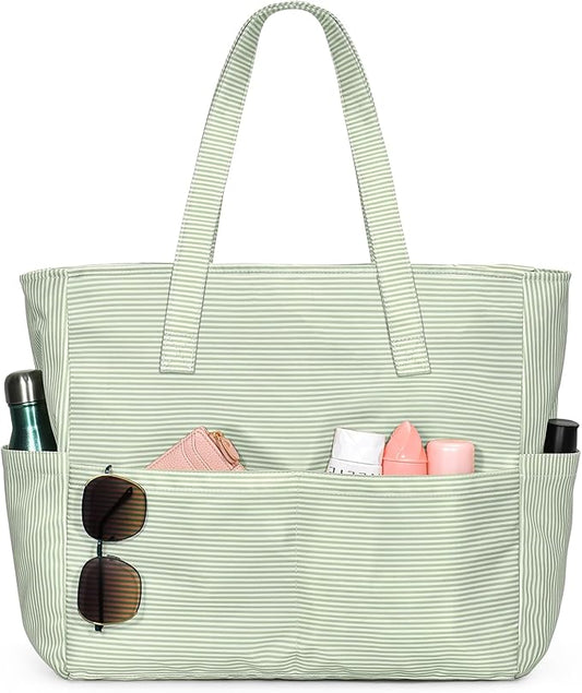 oscaurt Beach Bags for Women Large Waterproof Sandproof Beach Tote Swim Pool Bag with Zipper for Travel Vacation Essentials