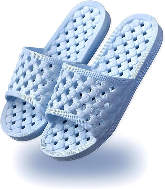 AYYDMY Shower Shoes Quick Drying Slippers for Women Men, Non Slip House Shoes Cushioned Thick Sole Bathroom Slippers Indoor Outdoor Soft Platform Sandals for Living Room College Dorm Beach SPA Gym Pool