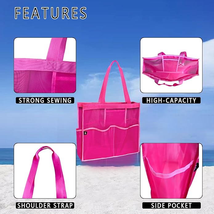 WFK outdoor beach bag, lightweight and simple, easy to carry, suitable for beach and vacation essentials