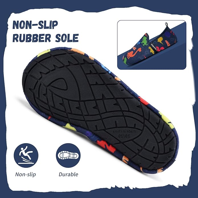 WateLves Kids Toddler Slippers Girls Boys Slip on House Shoes Lightweight Anti Slip Sock Slippers Winter Indoor Outdoor Walking Shoes
