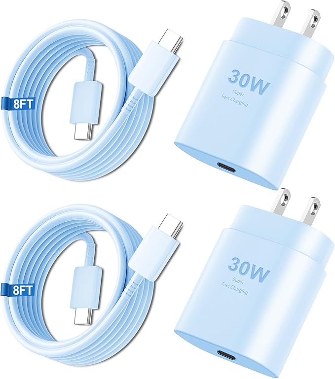 iPhone 16 15 17 Pro Max Charger 30W Type C Chargers USB C Fast Charger Block iPhone 16 Chargers Fast Charging with 8FT C Charging Cable for iPhone 17/17 Pro Max/16/16 Pro Max/15/15 Pro/iPad/Samsung