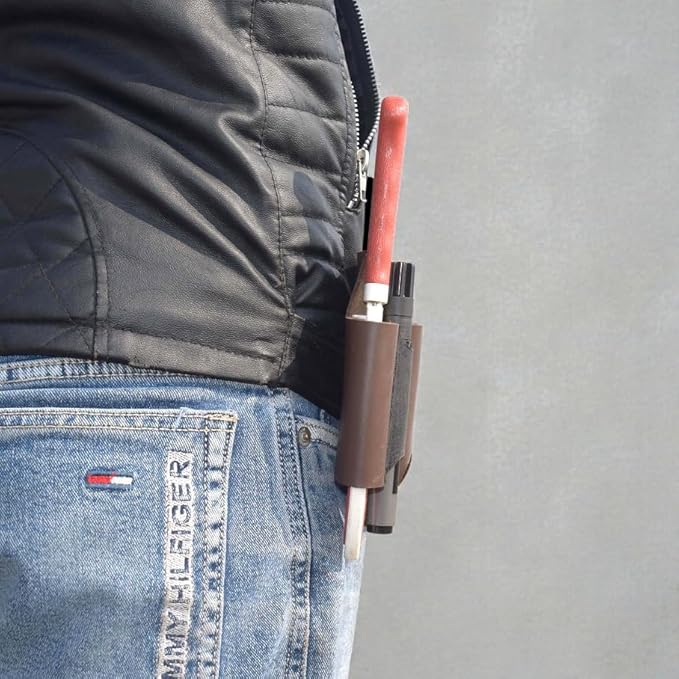 Leather Multitool Sheath with Belt Clip - Multitool Holster for Belt - EDC Belt Organizer Fits, Flashlight, Pen - Leather Pouch - Holder