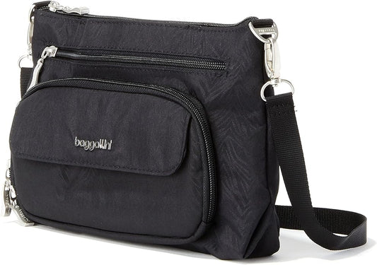 Baggallini Original Everyday 11x7.5 Crossbody Bags Rfid Protected Lightweight Nylon Zippered Travel Purse
