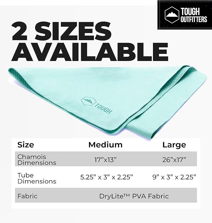 Tough Outfitters Quick Dry Towel - Travel Towel Fast Drying Lightweight - Compact Microfiber Towels for Body Camping Swim Beach Camp Backpacking - Quick Dry for Swimmers