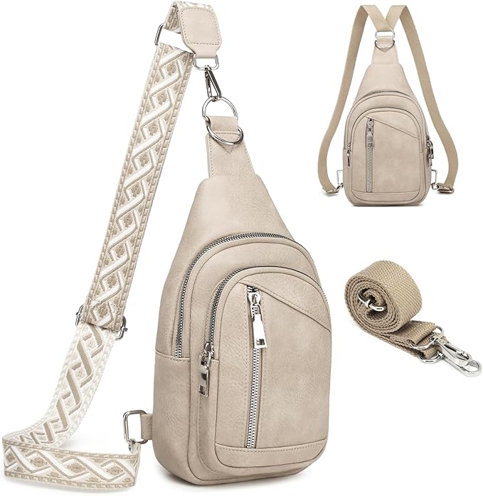 MYHOZEE Small Diaper Bag Crossbody Sling Purse for Women - 2 in 1 Leather Backpack with 2 Straps for Short Trips Work Daily | Mini diaper bag, Instant Wipes pocket, Adjustable Straps, Credit card slot, Moms and dads, Reusable Wipe pouchs