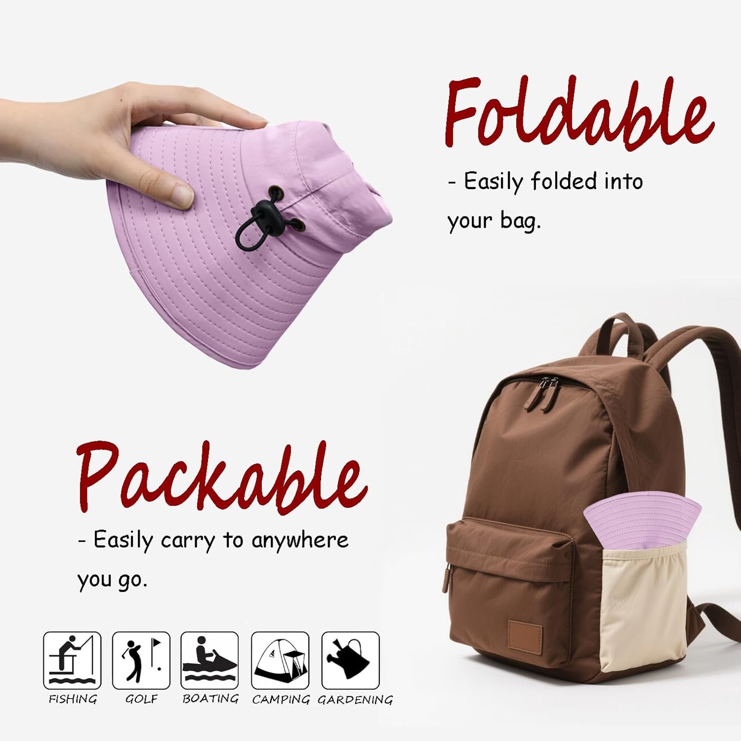 ZOORON Sun Hat for Men Women Fishing Hat with Neck Flap Wide Brim Bucket Hat UV Protection for Beach Camping Hiking