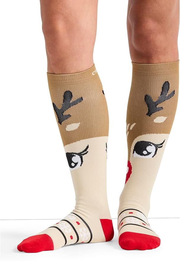 Cherokee Women's 10-15mmHg Compression Socks – Fun Print Knee Highs with Light Support, Soft Feel - PRINTSUPPORT