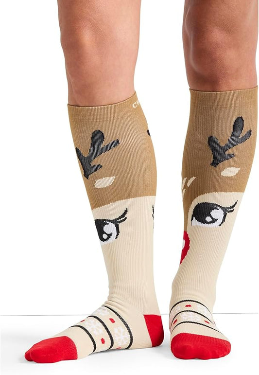Cherokee Women's 10-15mmHg Compression Socks – Fun Print Knee Highs with Light Support, Soft Feel - PRINTSUPPORT