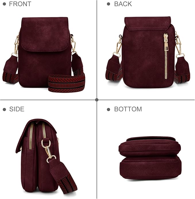 Fashion Small Crossbody Bags for Women Trendy Designer Cell Phone Purses Wallets with Card Holder Anti Theft Travel
