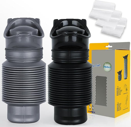 Pee Bottles for Men,Collapsible Urine Bottle with Disposable Replacement Bags,Car Pee Bottle for Men and Women,750ml,Leakproof, Emergency Urinal for Road Trips,Traffic Jams and Camping