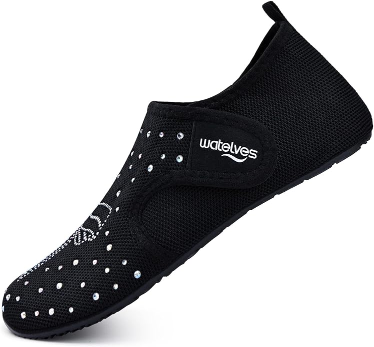 WateLves Water Shoes for Women Men Swim Beach Aqua Socks House Slippers Quick Dry Barefoot Travel Shoes with Adjustable Magic Tape for Pool Diving Boating Yoga