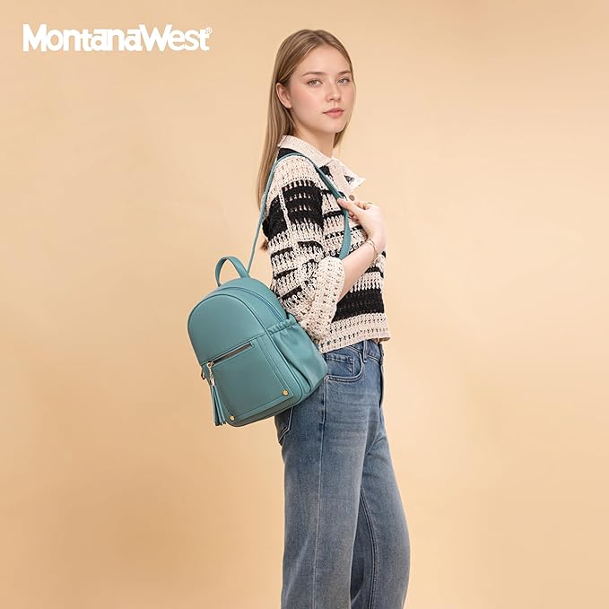 Mini Backpack Purse for Women Anti Theft Backpacks with Secured Zipper and Tassel