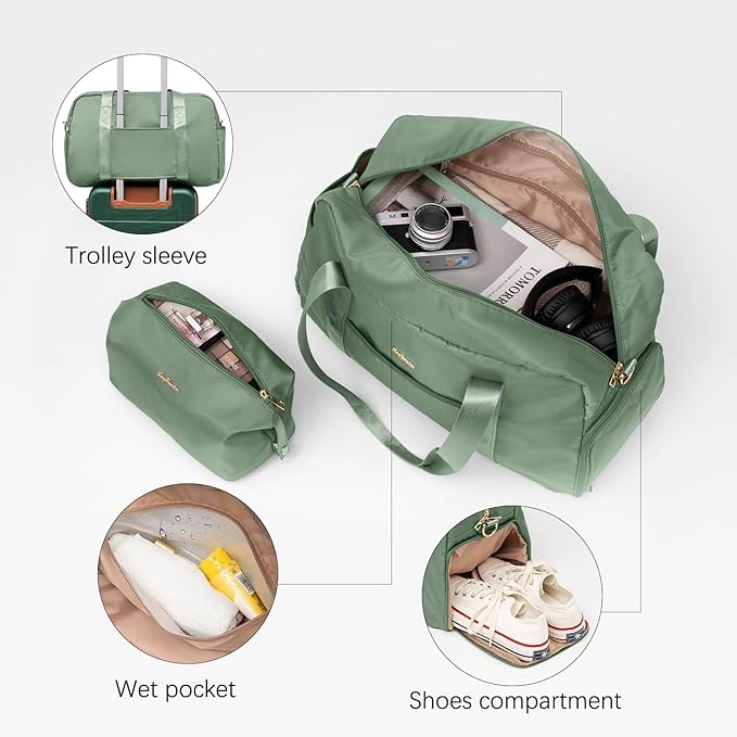 LONG VACATION Carry On Luggage Set 3 Piece, 20 Inch ABS+PC Hardshell Carry on Suitcase with Spinner Wheels TSA Lock & YKK Zipper