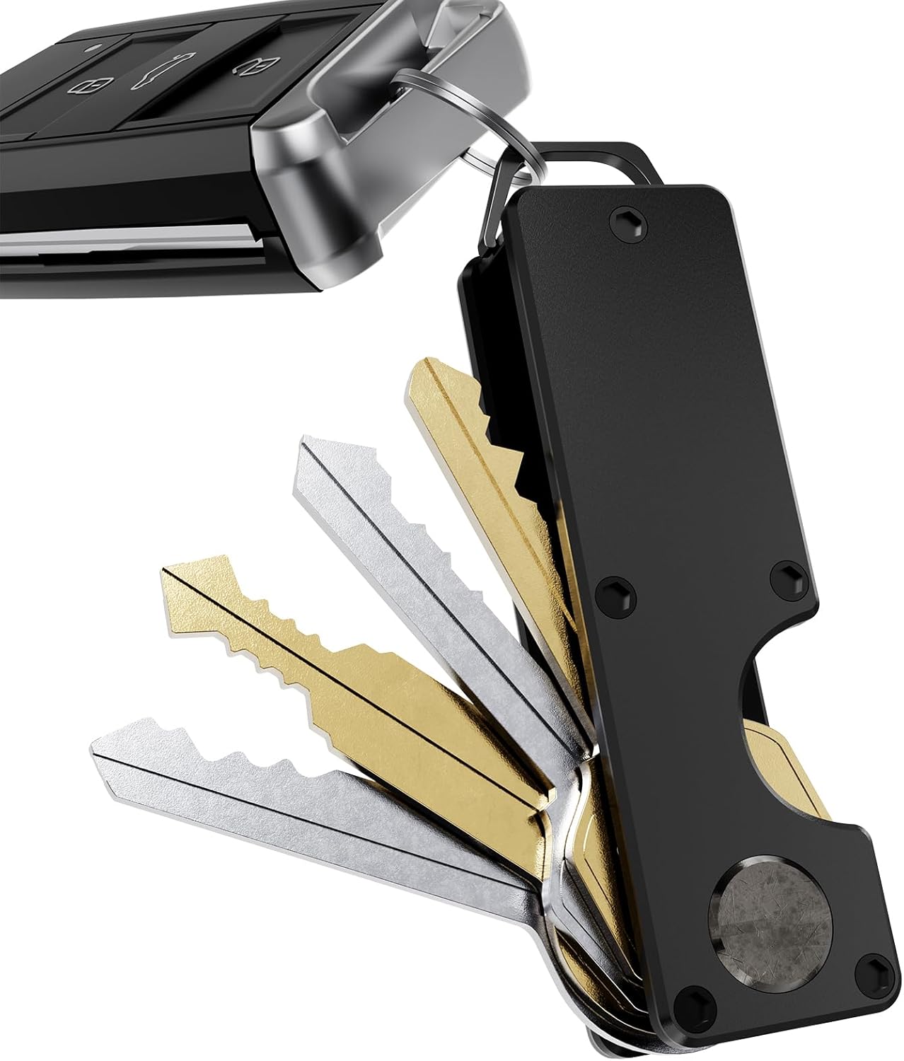 Key Organizer Compact Key Holder Metal Key Chain Minimalist key case key holder for keychain Secures 1-5 Keys