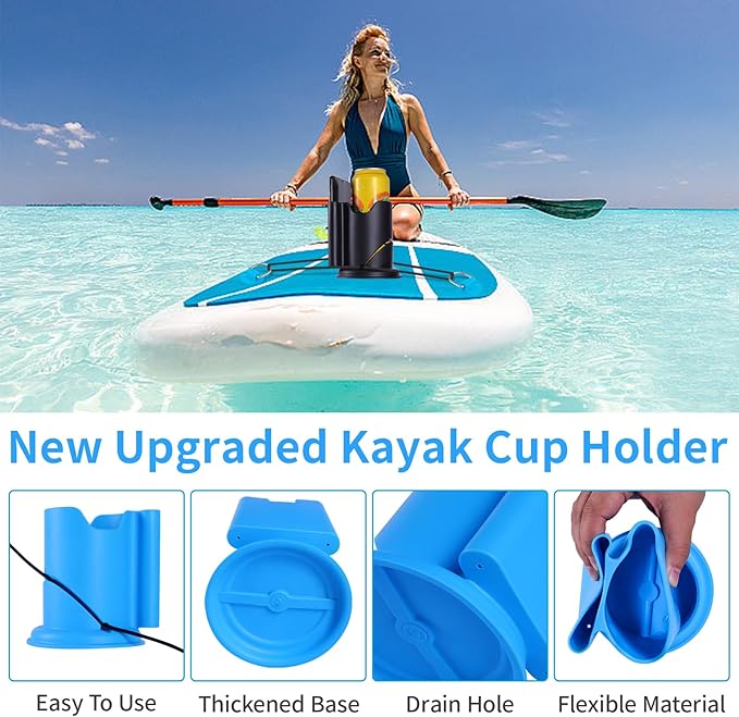 Kayak Cup Holder, Cup Paddle Board, Paddle Board Accessories Surfboards, Canoes and Kayak Accessories for Types of Cup Bottle Drink