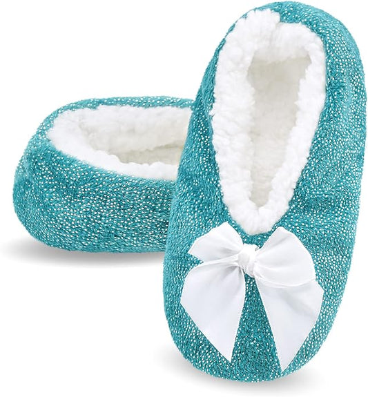 Panda Bros Slipper Socks for Women Grippers, Fuzzy Cozy Fleece Slipper Socks, Soft, Warm House Slippers