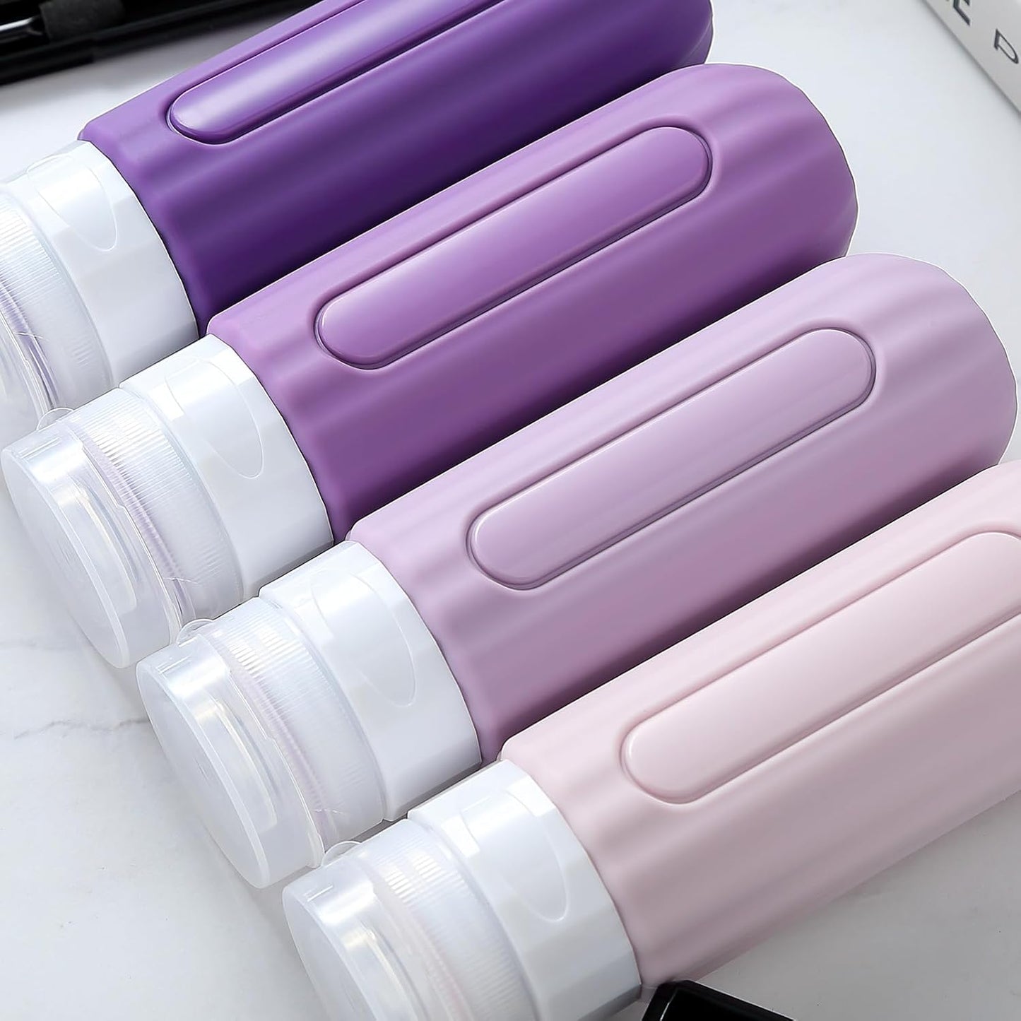 Travel Bottles for Toiletries, TSA Approved, Silicone Travel Bottles, BPA Free, 3oz Leak Proof Travel Size Bottles, Travel Accessories for Shampoo Body Wash Lotion Soap Liquids (4 Pack)