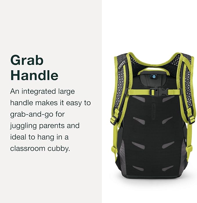 Osprey Daylite Jr. Kids' Commuter Backpack, Black/Lemongrass