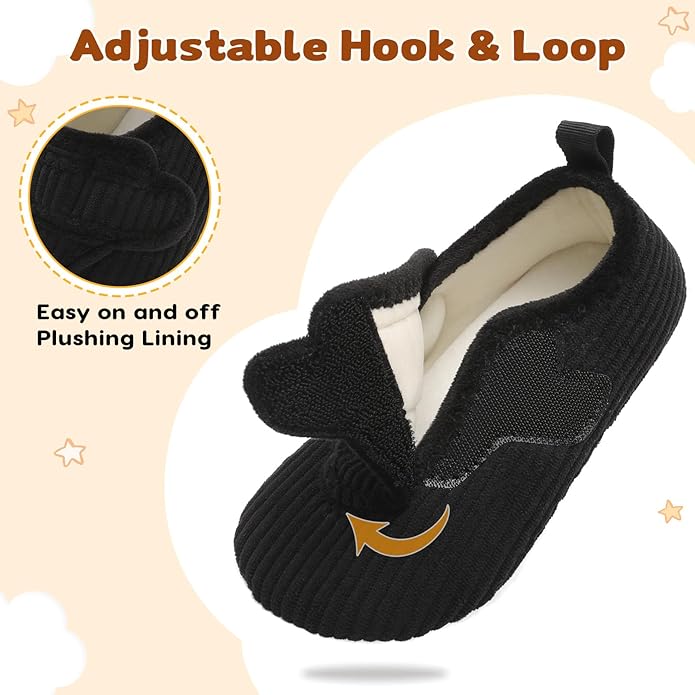 LeIsfIt Toddler Slippers Boys Girls House Shoes Soft Warm Kids House Slippers Slip on Cozy Bedroom Sock Shoes Non-slip Indoor Outdoor Slipper Shoe