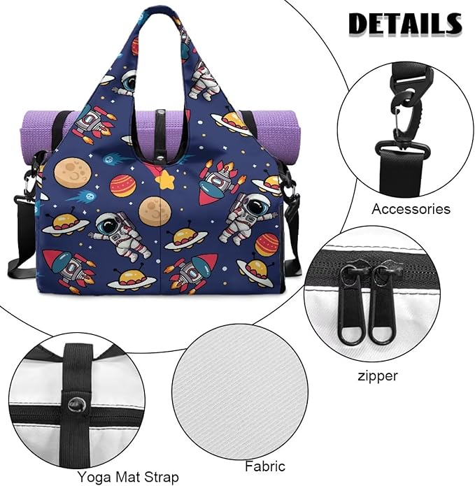 Mens Gym Bags with Yoga Mat Holder Mens Duffle Bag with Inner Pocket, Shoe Compartment, Small Travel Bag Ventilated Lightweight Gift for Soldier