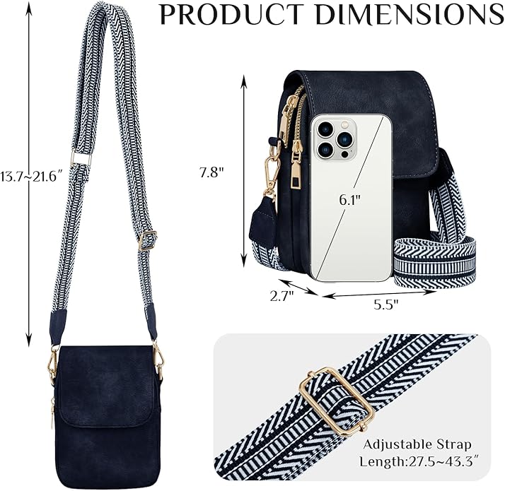 Fashion Small Crossbody Bags for Women Trendy Designer Cell Phone Purses Wallets with Card Holder Anti Theft Travel