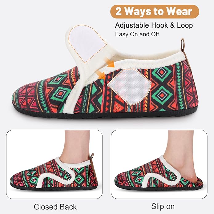 Ultrafun House Slippers for Women Men Slip on Barefoot Slippers Socks Soft Lightweight Rubble Sole House Shoes Indoor/Outdoor