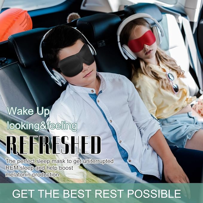 Bencailor 8 Pcs Sleep Eye Mask for Men Women Side Sleeper Eyes Blackout 3D Eye Cover for Sleep with Adjustable Strap Colorful Night Blindfold Eyes Shade for Travel Gifts(Medium,Classic Colors)