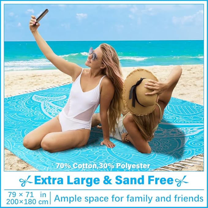 Oversized Turkish Beach Towel Blanket XXL Cotton Sandproof Towels Boho Woven Extra Large Big Sand Free Giant Throw Blankets Huge Quilt XL Picnic Camping Necessities Cloud for Adult Gifts