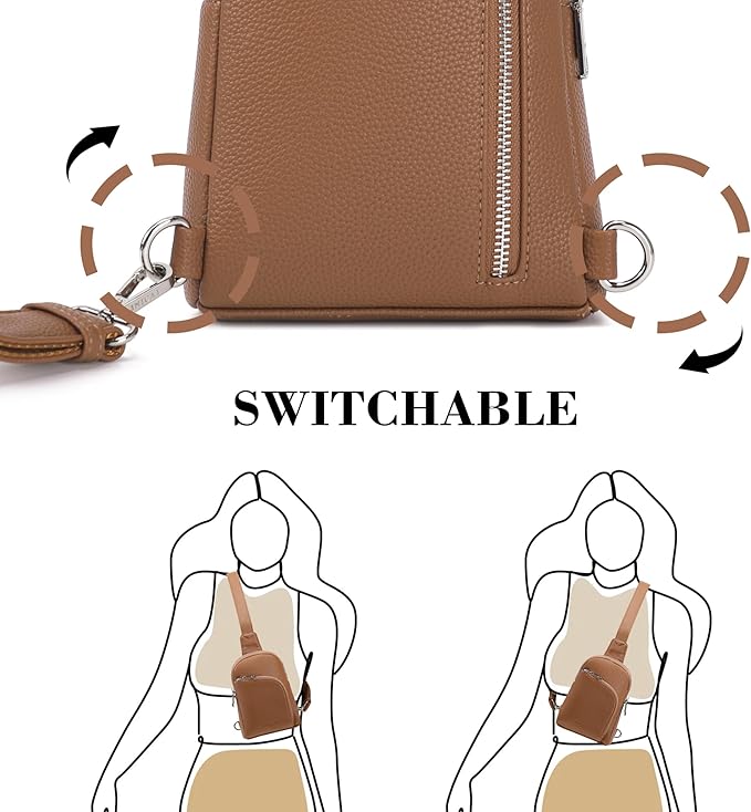 Haytijoe RFID Anti-Theft Sling Bag for Women, Small Crossbody Travel Purse with Locking Zippers, Lightweight Everyday Bag