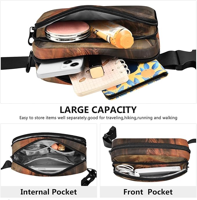 Highland Cow Fanny Pack for Women Men Water Resistant Fashion Waist Packs with Adjustable Strap Belt Bag for Travel Workout Jogging Hiking 21220199