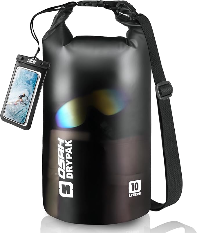Waterproof Dry Bag, 5L/10L/20L/30L/40L Roll Top Lightweight Storage Backpack with Phone Case for Women & Men, Floating Waterproof Sack for Travel, Swimming, Kayaking, Paddle Board, Camping & Beach