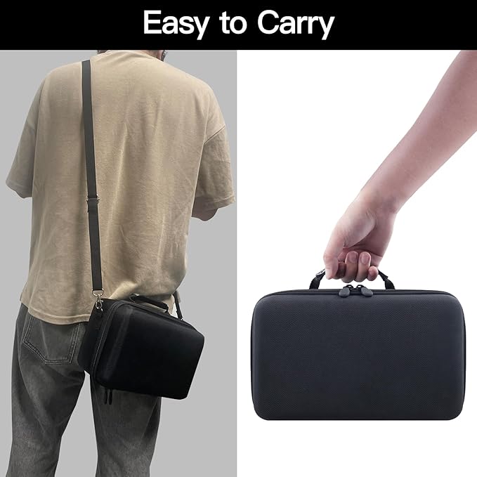 Camera Case Compatible with Canon EOS Rebel T7 / T100 / R50 / R100 / R5 / R6 Mark II / 90D DSLR Camera with 18-55mm Lens,Sony,Nikon DSLR Camera Protective Case with Shoulder Strap (Black Case)