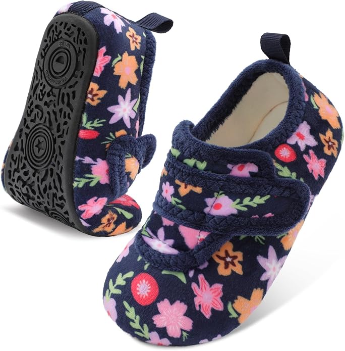 LeIsfIt Toddler Slippers Boys Girls House Shoes Soft Warm Kids House Slippers Slip on Cozy Bedroom Sock Shoes Non-slip Indoor Outdoor Slipper Shoe