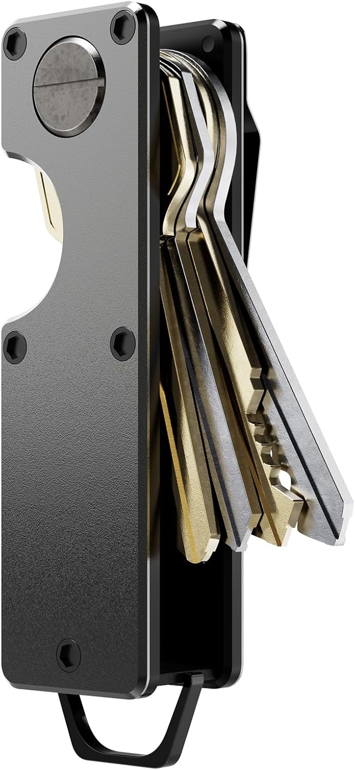 Key Organizer Compact Key Holder Metal Key Chain Minimalist key case key holder for keychain Secures 1-5 Keys