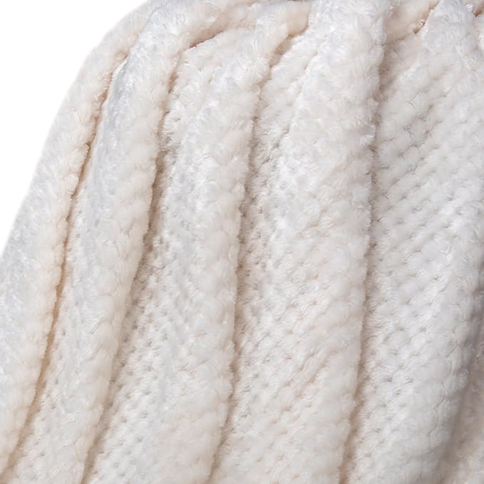 Fuzzy Blanket or Fluffy Blanket for Baby, Soft Warm Cozy Coral Fleece Toddler, Infant or Newborn Receiving Blanket for Crib, Stroller, Travel, Decorative (28Wx40L, XS-White)