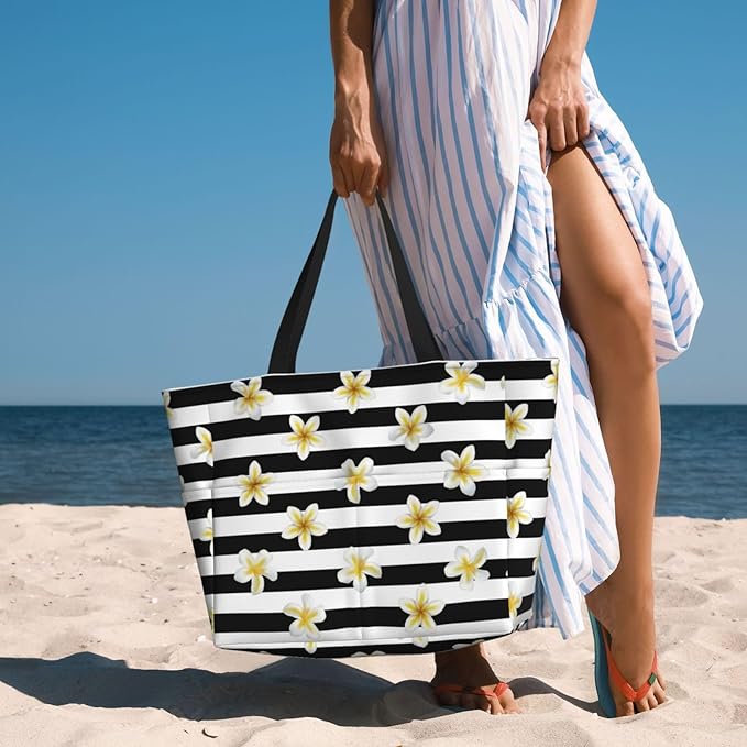 Beach Tote Bag for Women Beach Bag Waterproof and Sandproof Tote Bag with Wet Bag Large Travel Bag for Weekend Travel