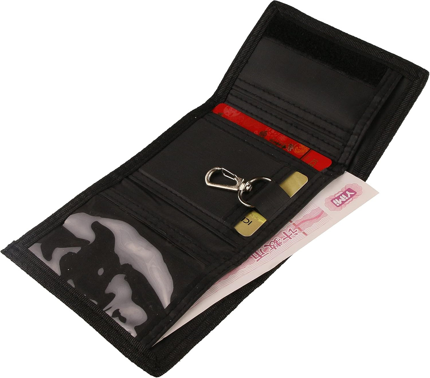 NEICY RFID Blocking Canvas Wallet for Men and Women - Camo Trifold Outdoor Sports Wallets with Magic Sticker for Teen Kids (Camo Grey)