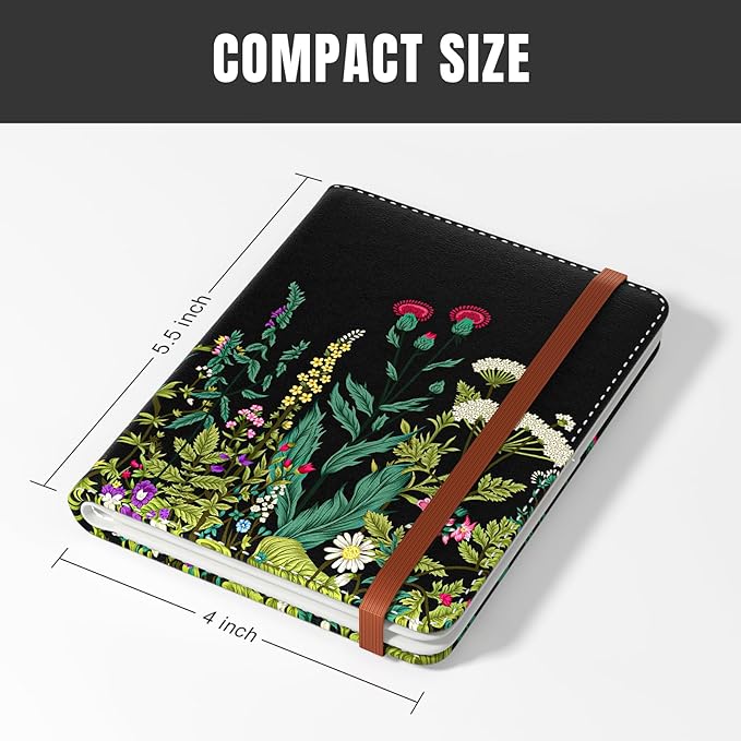 Rimilak Passport Holder, RFID Blocking Passport Cover Wallet Travel Essentials, Leather Travel Air Ticket Documents Organizer Protector for Women and Men, Daisy Flowers